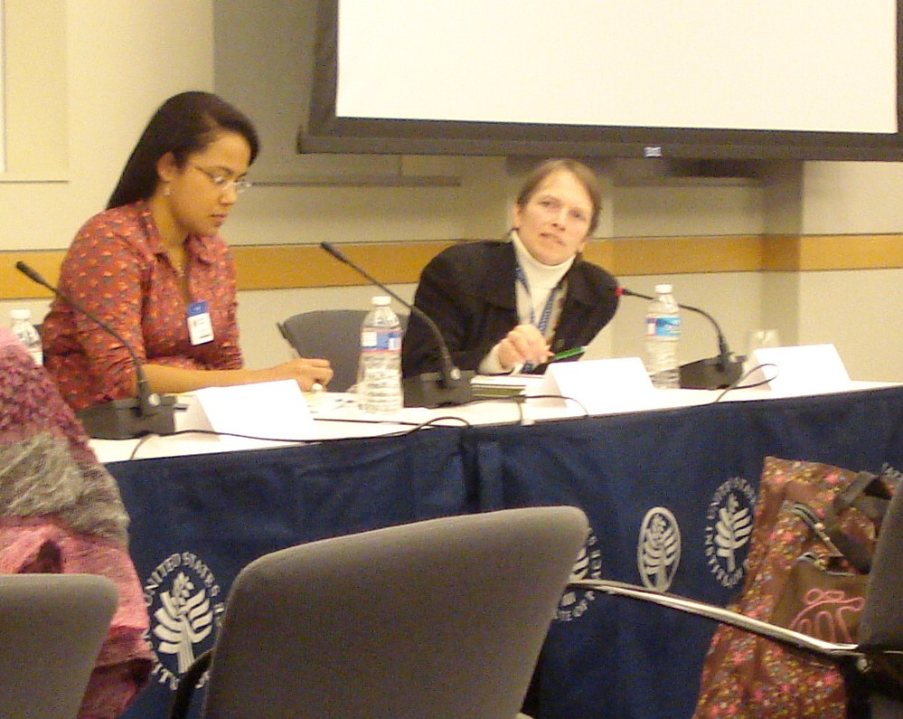 Lorena Morales Vidal and Virginia M. Bouvier at United States Institute of Peace